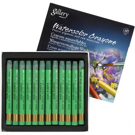 Gallery Aquarel, cadmiumgroen (345), L: 9,3 cm, 12 stuks / 1 pak.