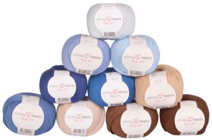 Infinity Hearts Rose 8/4 Garenpakket 16 Bruine en Blauwe tinten - 10 stuks - Garenpakket 16 Bruine en Blauwe tinten