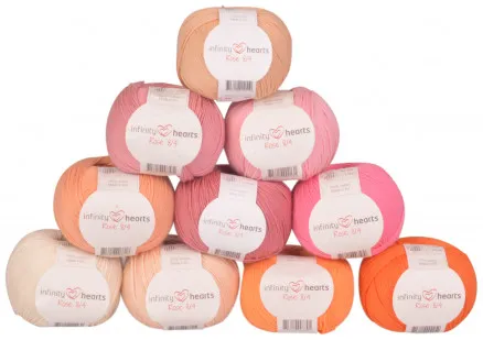 Infinity Hearts Rose 8/4 Garenpakket 21 Oranje en Roze tinten - 10 stuks - Oranje en Roze tinten