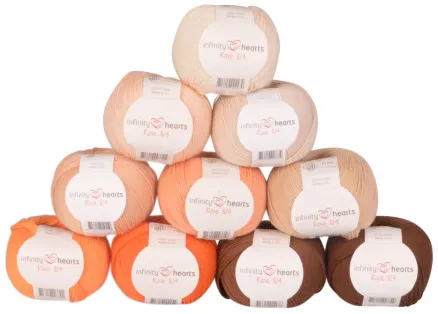 Infinity Hearts Rose 8/4 Garenpakket 29 Bruine en Oranje tinten - 10 stuks - Bruine en Oranje tinten