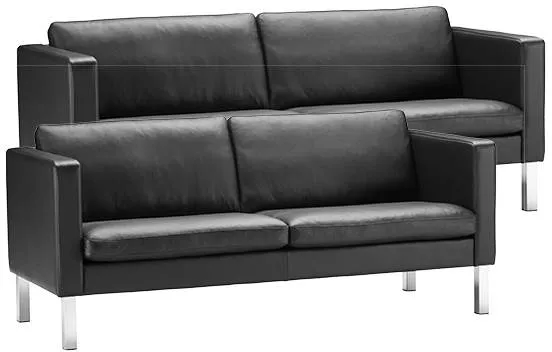 Stouby Bace bankstel 2+3 personen in zwart leer