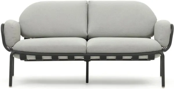 Joncols, 2-zitsbank voor buitengebruik, grijs, H72x164x80 cm, metaal